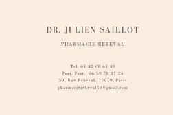 Pharmacie Rebeval, Julien SAILLOT Photo